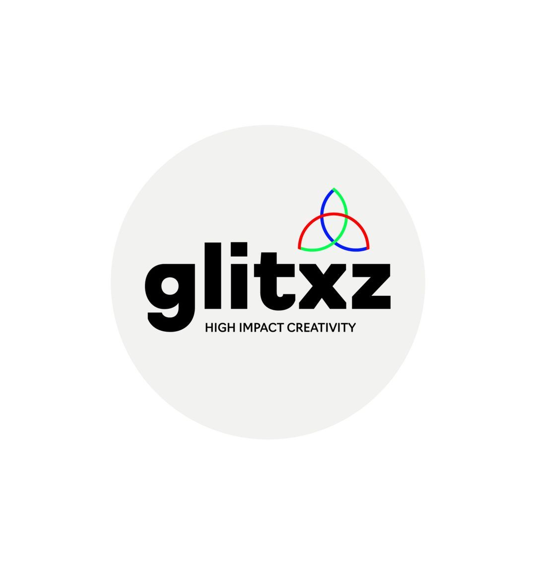 White Glitxz Sticker - Black
